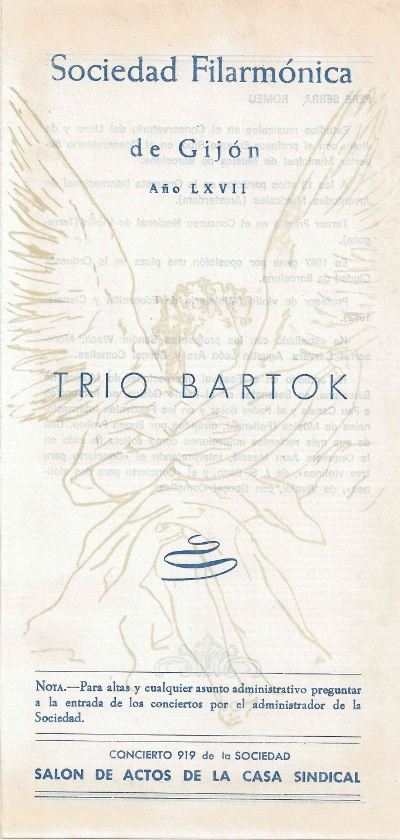 Trio Bartok, Gijón, 1974