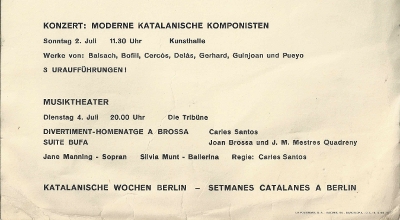 Grup Instrumental Català, Berlín, 2-7-1978