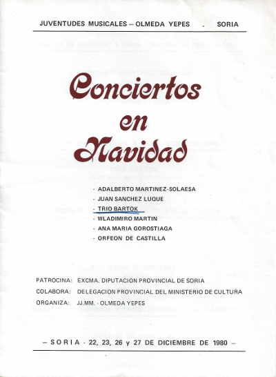 Trio Bartok, Soria, 23-12-1980