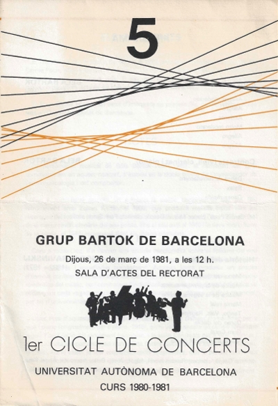 Grup Bartok, Universitat Autònoma de Barcelona, 26-3-1981