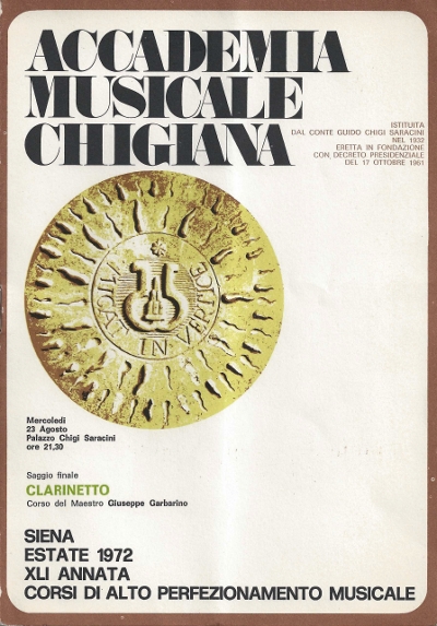 Accademia Musicale Chigiana, Siena, 23-8-1972