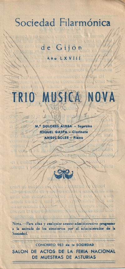 Trio Música Nova, Gijón, 23-5-1977