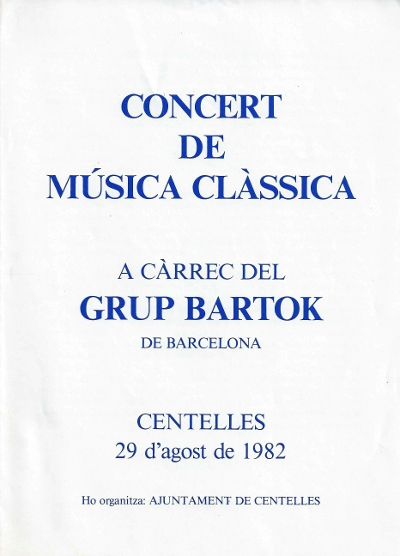 Grup Bartok, Centelles, 29-8-1982