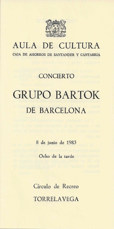 Grup Bartok, Torrelavega, 8-6-1983
