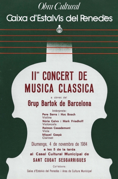 Grup Bartok, Sant Cugat Sesgarrigues, 4-11-1984