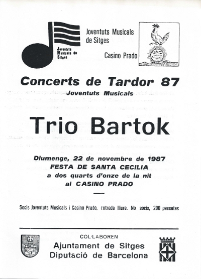 Trio Bartok, Sitges, 22-11-1987