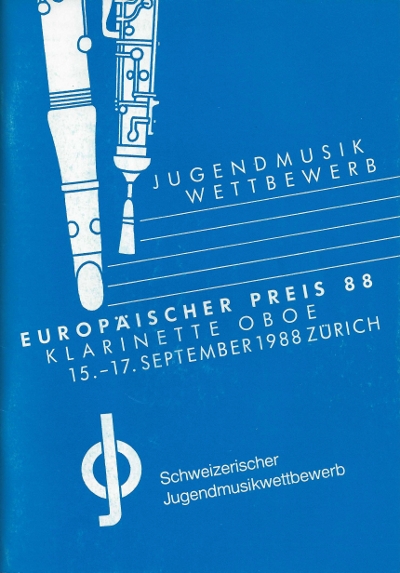Competition for the European Music Prize for Clarinet and Oboe 1988 Zurich