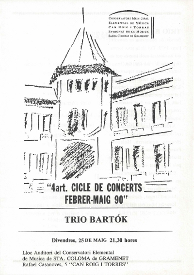 Trio Bartok, Santa Coloma de Gramenet, 25-5-1990