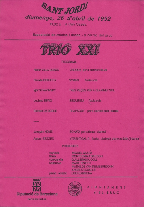 Trio XXI, el Bruc, 26-4-1992
