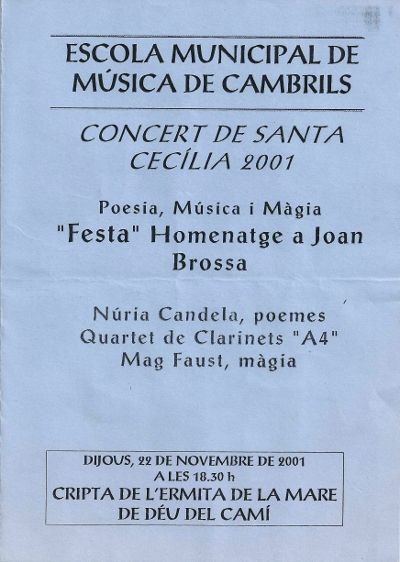 Quartet a4, Cambrils, 22-11-2001