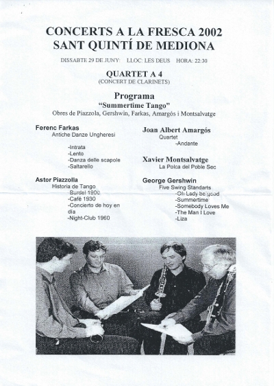 Quartet a4, Sant Quintí de Mediona, 29-6-2002